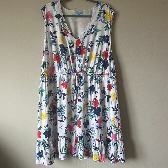 Draper James RSVP Floral Sleeveless Tie Waist Dress - Size 3X - Picture 2 of 9